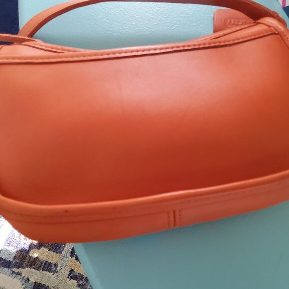Vintage Coach Wendie Crossbody Handbag 9031 in Tangerine Rare Color + Hangtag - Picture 7 of 9